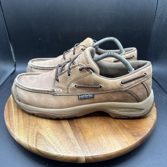 Red Wing Irish Setter Soft Paw Mens Size 10 Moccasins Shoes Oxford Brown 3876 - Picture 1 of 8